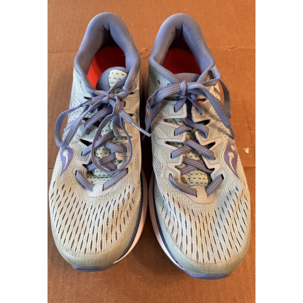 Saucony Womens Ride ISO 2 Blue Mesh Running Shoes Size 9.5 Blue GREAT Condition